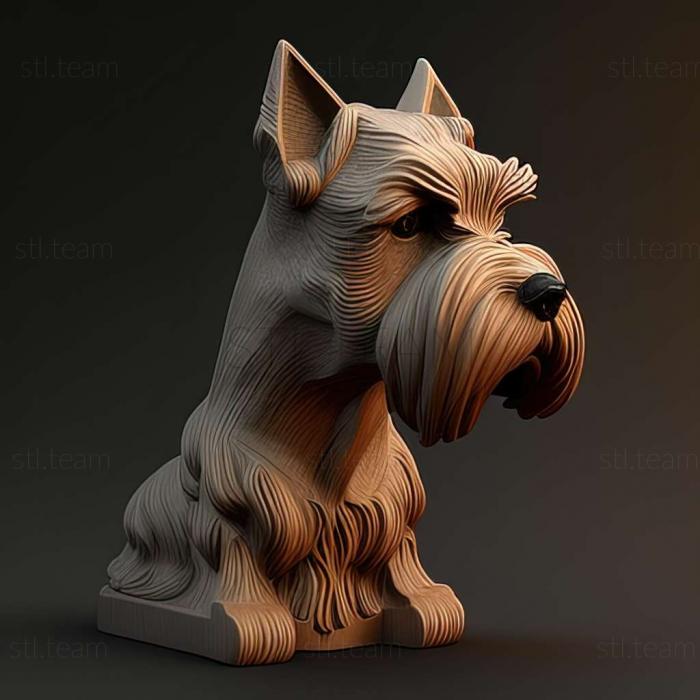 3D model Zwergschnauzer dog (STL)